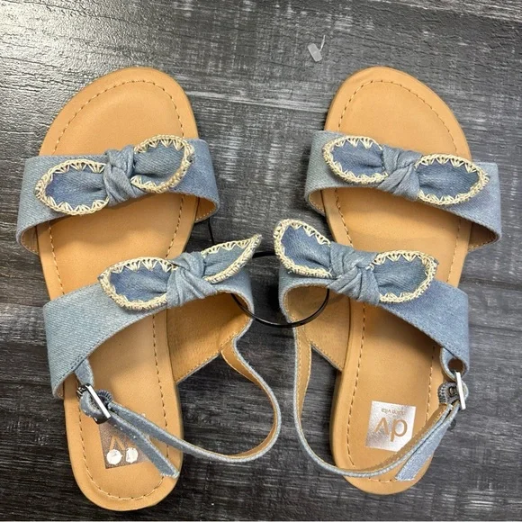 Dolce Vita Blue Sandals with Denim Bows